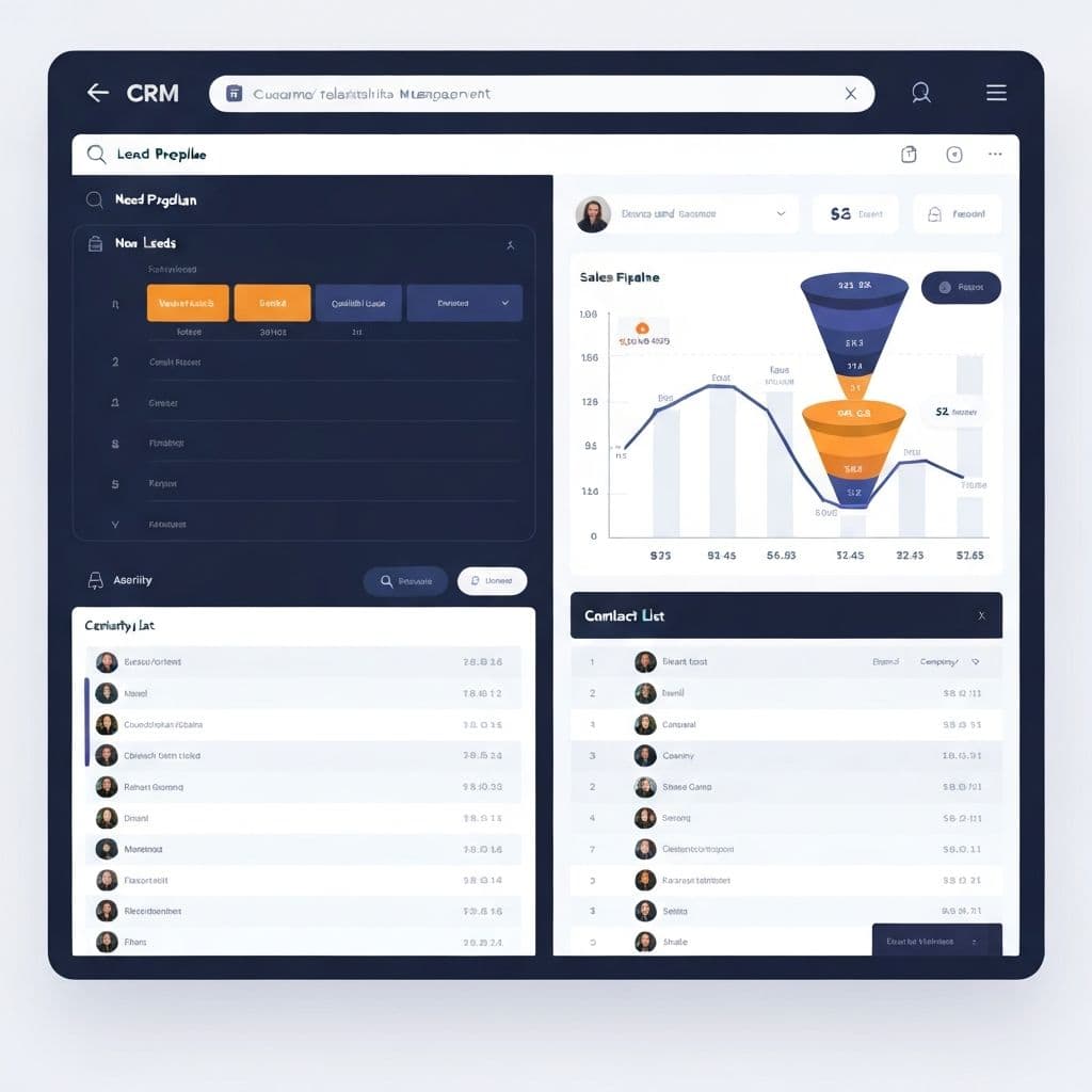 CRM Dashboard website screenshot